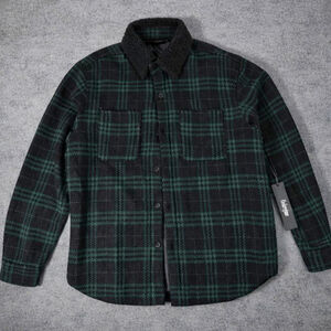 Civil Regime Dean Lined Green & Black Flannel Shirt Jacket Medium